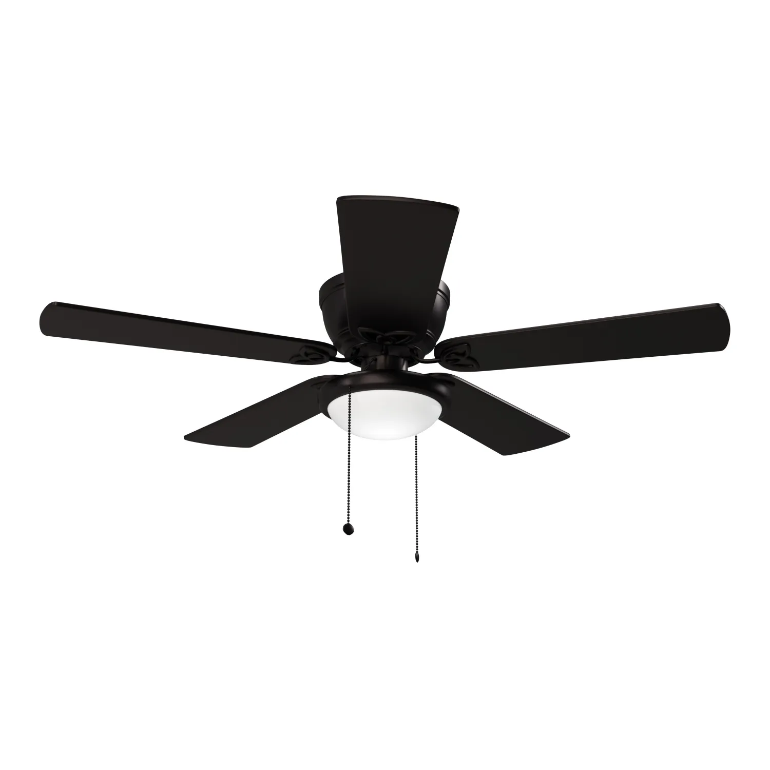 52 inch Benton Matte Black Pull Chain Ceiling Fan 3D Model_06